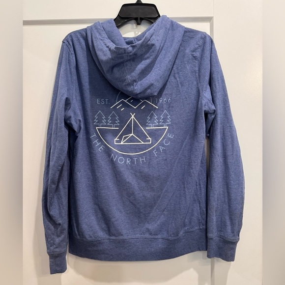 North Face Hoodie Women's large Lightweight Cotton Blend Classic Fit Full Zip - Picture 2 of 6